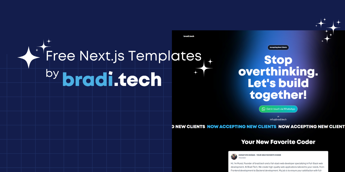 NextJS Starter Boilerplate | Bradi Starter preview
